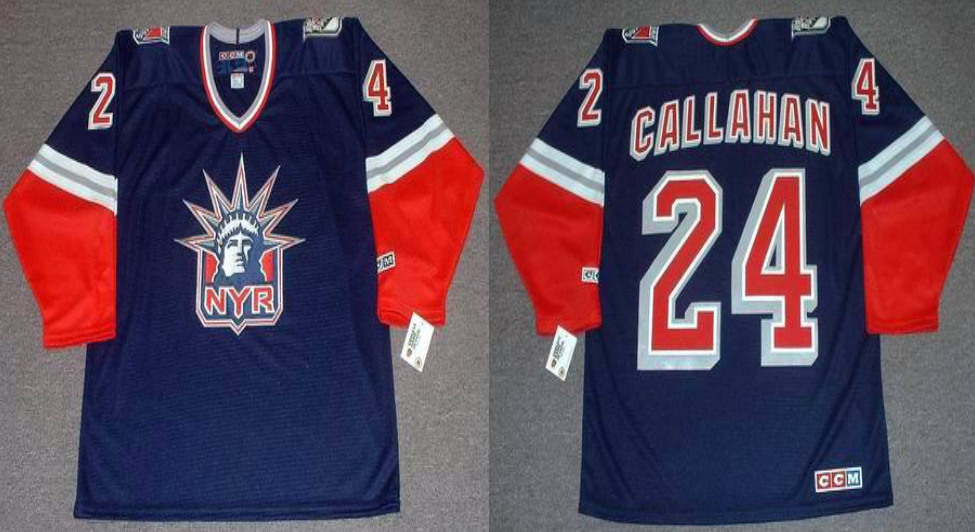 2019 Men New York Rangers #24 Callahan blue CCM NHL jerseys